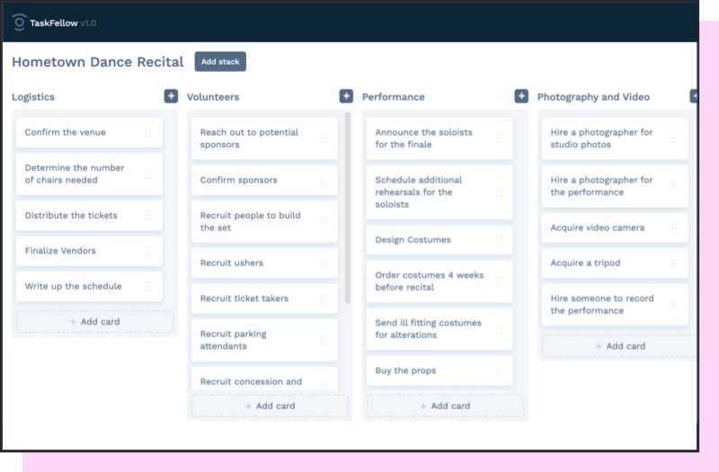 Trello clone example app